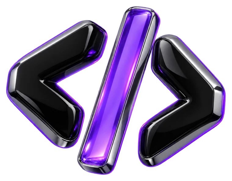 Codehaakjes van zwart keramiek en violet glas